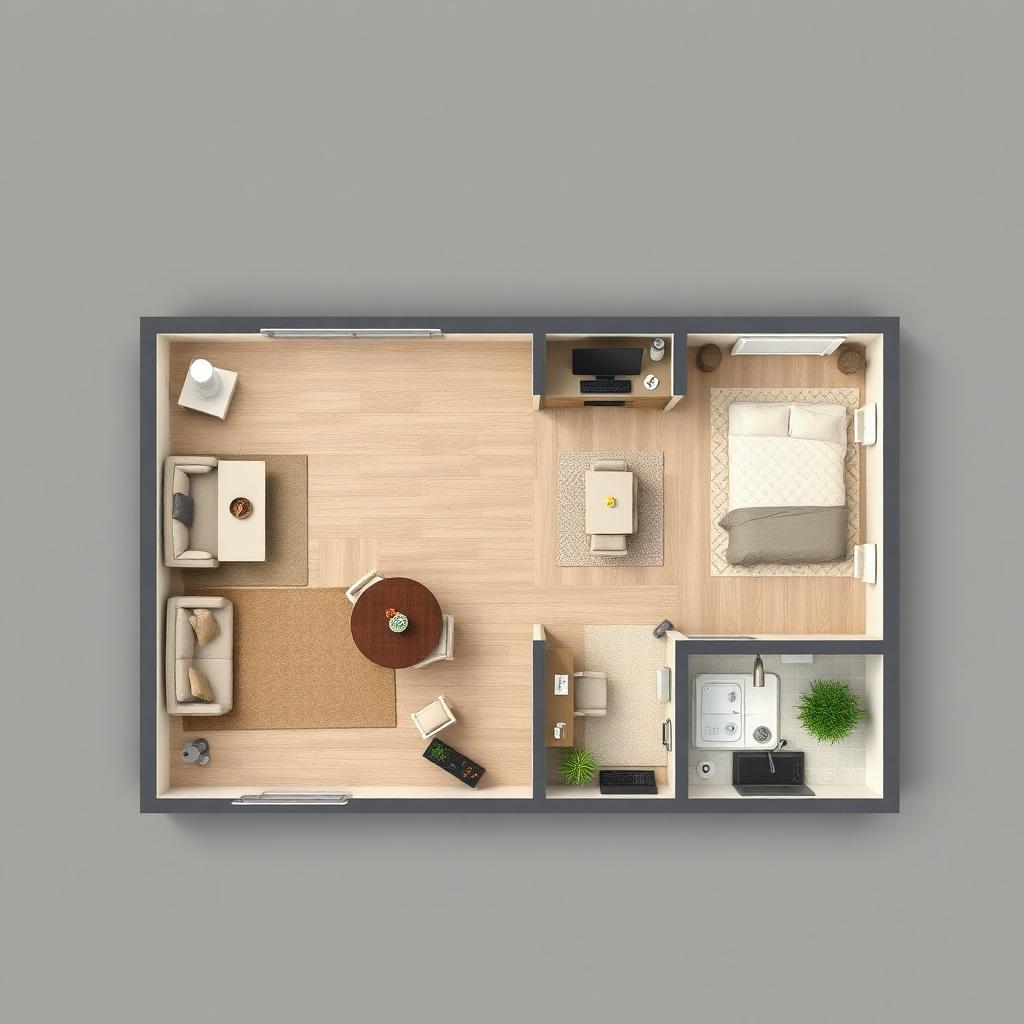 Planimetria 2D con arredi