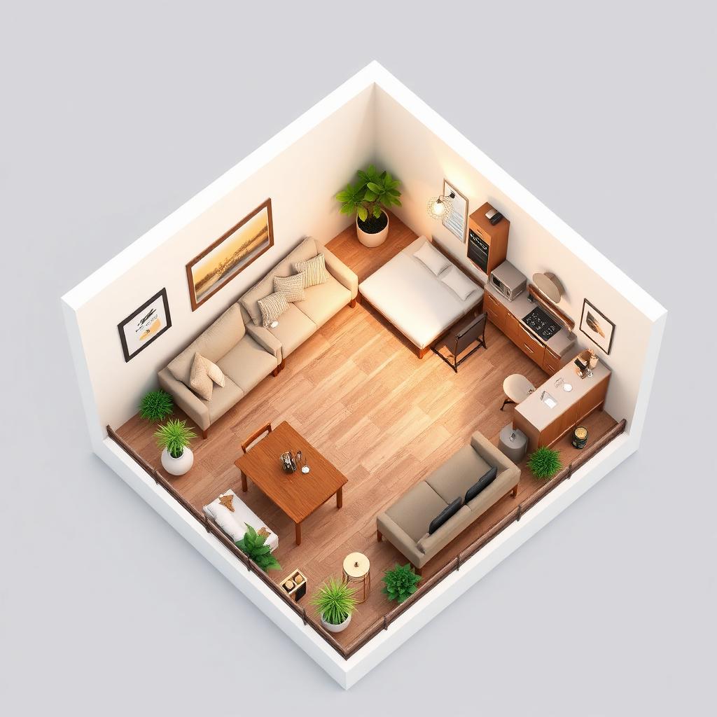 Planimetria 3D con arredi